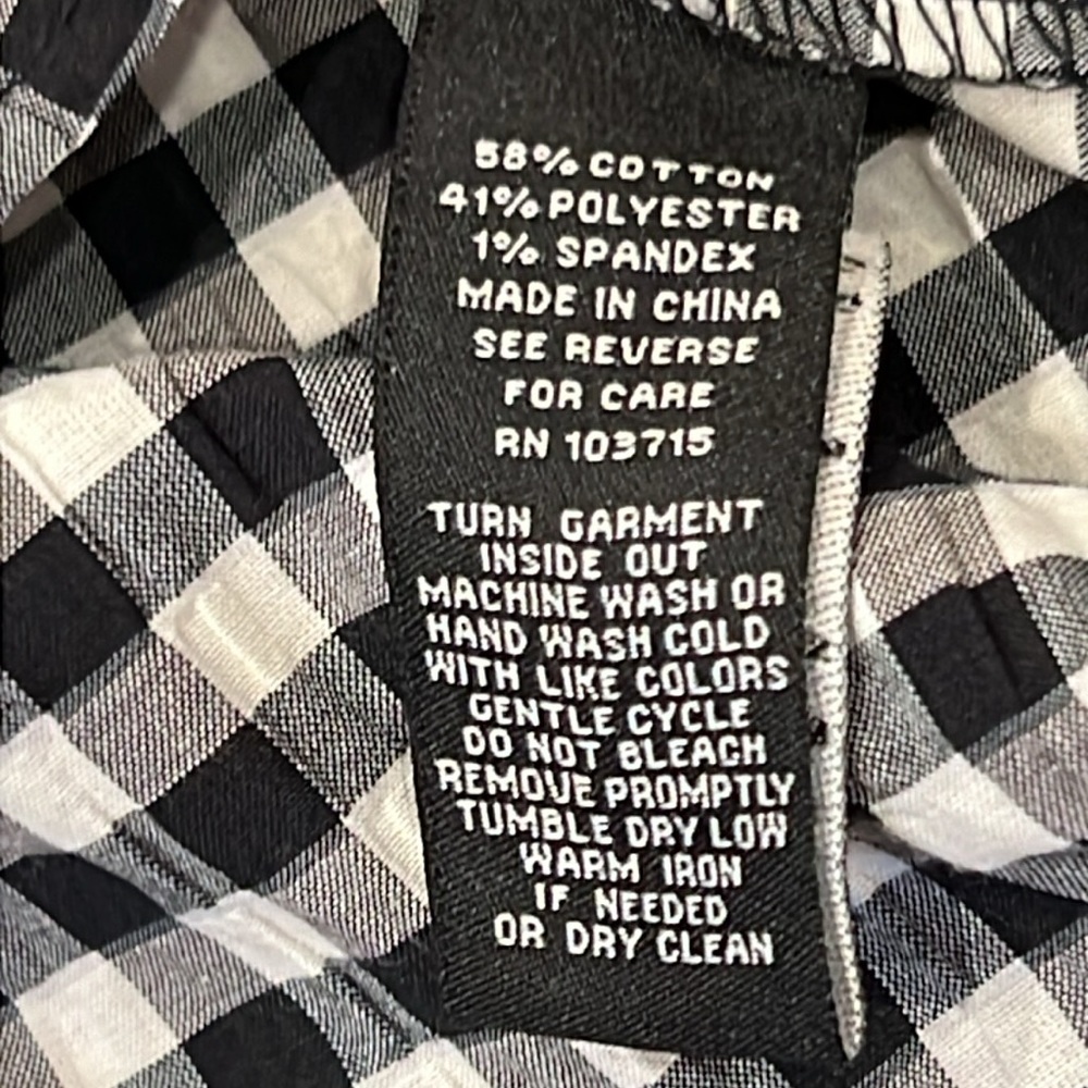 NWT Sharagano Grace Gingham Dress Size 10 Black/White Checkered Classic - Picture 14 of 16